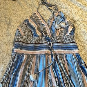 Venus Tassel Halter Crop Jumpsuit Women Size XL